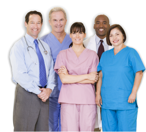 group of smiling medical professionals